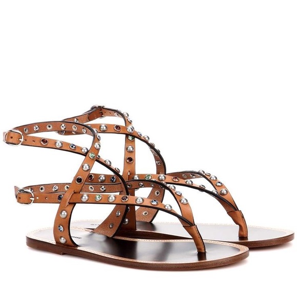 Isabel Marant Audrio Stud Multi-Strap Sandal Tan - Picture 4 of 10